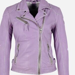 Mauritias lamb leather moto biker jacket!